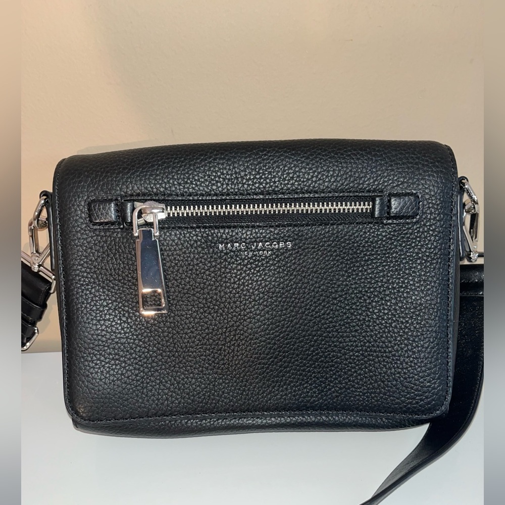 Marc Jacobs Gotham Black Pebbled Leather Crossbody Bag